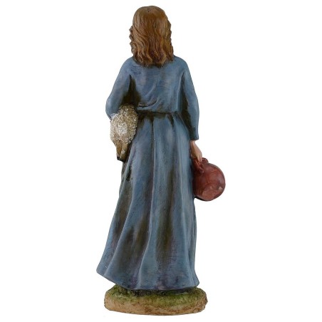 Shepherdess with lamb 20 cm in resin
