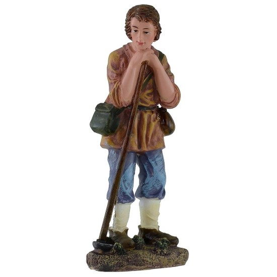 Man with hoe 20 cm in resin
