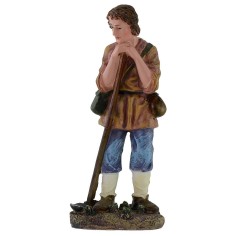 Man with hoe 20 cm in resin 2