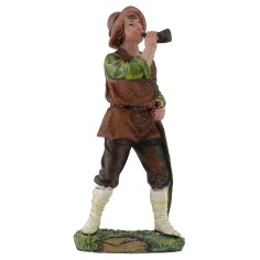 Shepherd with horn 20 cm in resin 2