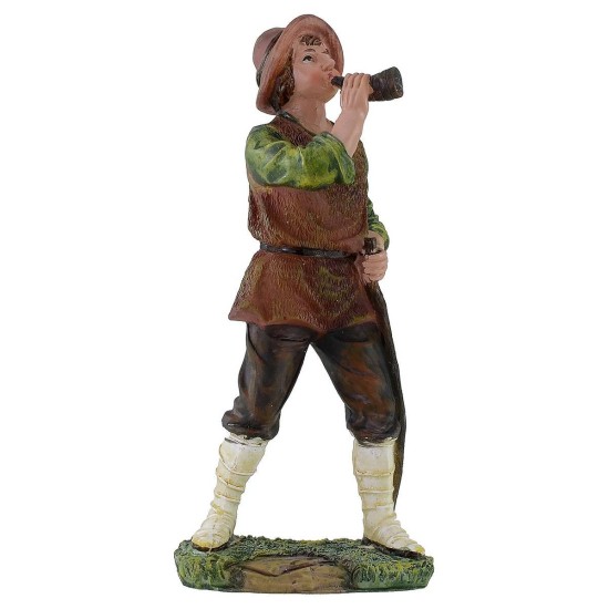 Shepherd with horn 20 cm in resin