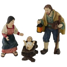 Sacra famiglia 10 cm in resina Mondo Presepi 2