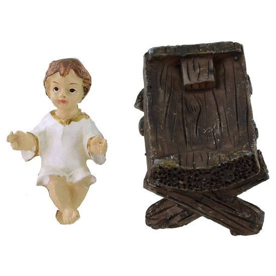 Sacra famiglia 10 cm in resina Mondo Presepi