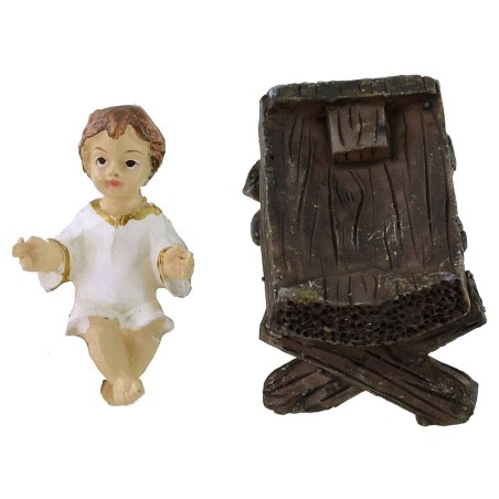 Holy family 10 cm in resin