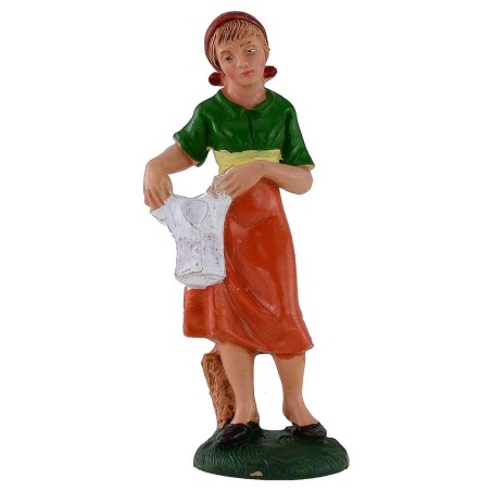 Donna che stende i panni 12 cm Mondo Presepi