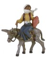Chica con ánfora sobre el burro serie 12 cm Fontanini Mundo