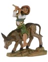 Child on donkey 12 cm series Fontanini