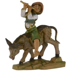 Niño sobre el burro serie 12 cm Fontanini Mundo Belenes 2