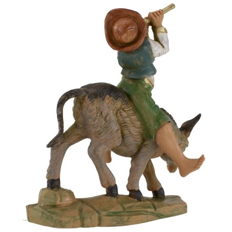 Child on donkey 12 cm series Fontanini