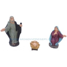 Cm 6 Natividad en resina 3 figuras - RN42 Mundo Pesebres