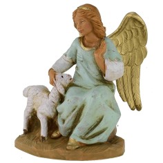 Angelo seduto con pecora serie 12 cm Fontanini Mondo Presepi 2