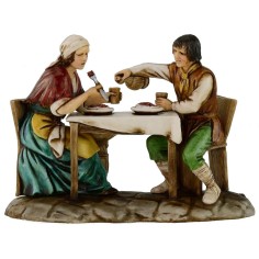 Man and woman at the table, Landi Moranduzzo 10 cm series