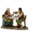 Uomo e donna al tavolo serie 10 cm Landi Moranduzzo