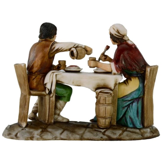 Hombre y mujer en la mesa serie 10 cm Landi Moranduzzo Mundo