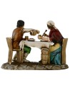 Uomo e donna al tavolo serie 10 cm Landi Moranduzzo