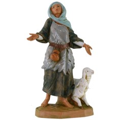 Oriental woman with sheep 19 cm Fontanini