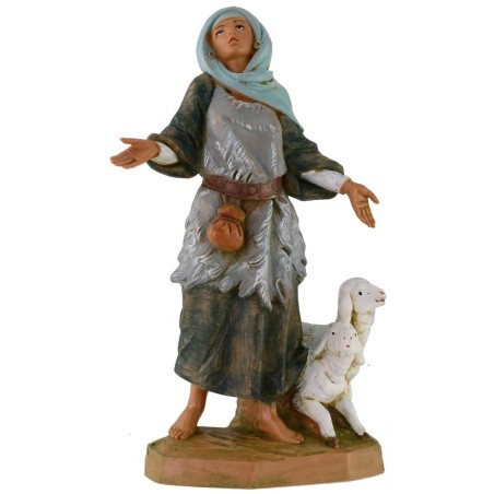 Oriental woman with sheep 19 cm Fontanini