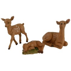 Famiglia di daini serie 12 cm Fontanini Mondo Presepi