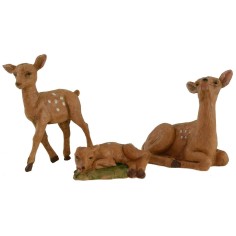Familia de ciervos serie 12 cm Fontanini Mundo Pesebres 2