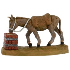 Donkey with manger for statues 10 cm Fontanini