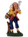 Shepherd with lamb 8 cm