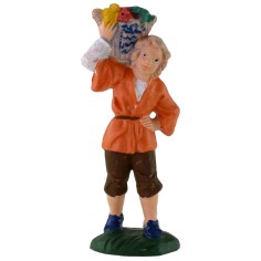 Man with basket 10 cm