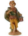 Giovane con lanterna lux 10 cm in pvc Mondo Presepi