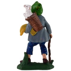 Pastor con zurrón y oveja 12 cm en PVC Mundo 2