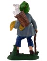 Pastore con gerla e pecora 12 cm in pvc Mondo Presepi