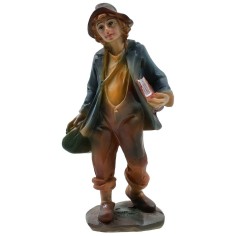 Young man with book cm 9 in resin