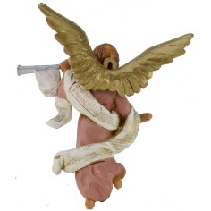 Angelo rosa con tromba 12 cm Fontanini Mondo Presepi 2