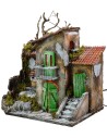 Casa iluminada con fuente funcionando de 30x21x35 cm h