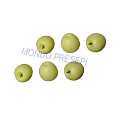Set of 6 yellow apples