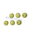 Set of 6 yellow apples