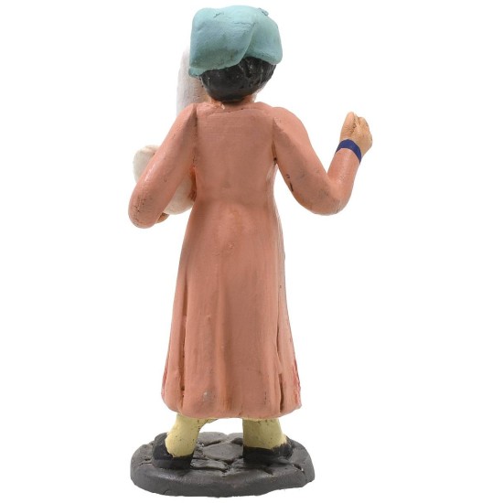 Peasant woman with goose 10 cm