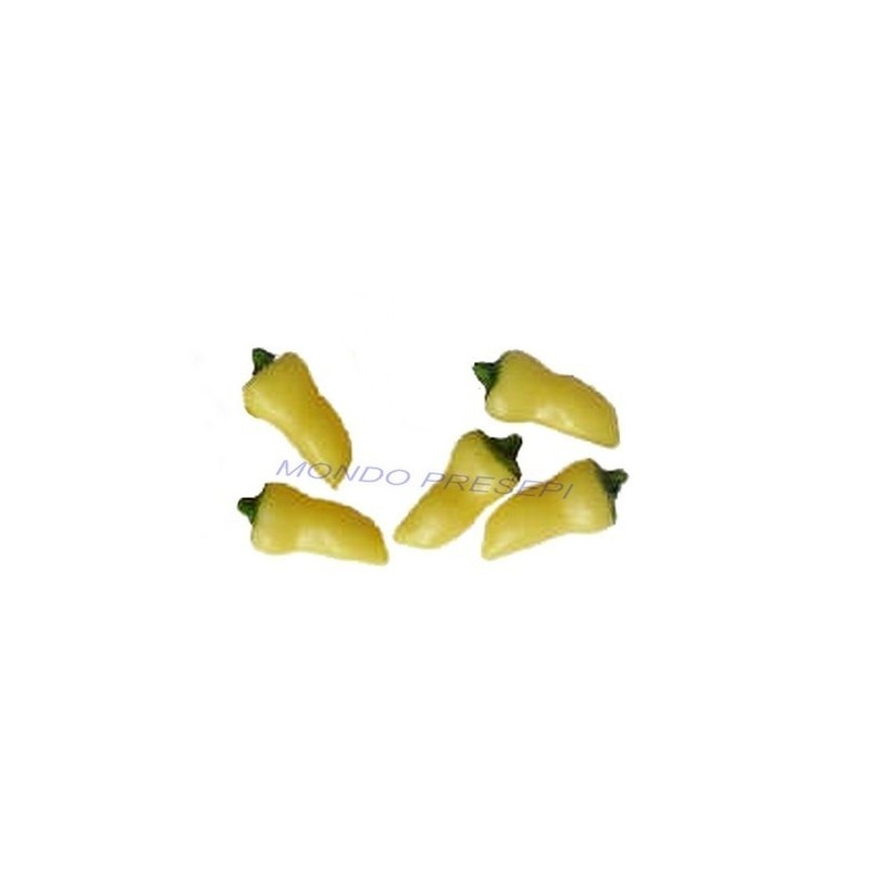 Set of 5 yellow peppers