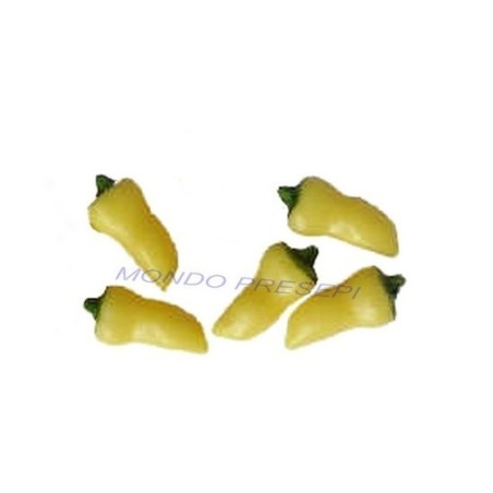 Set 5 peperoni gialli Mondo Presepi