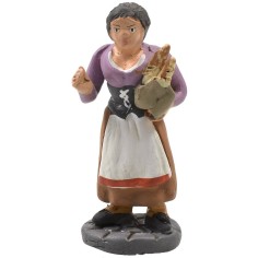 Donna con pane 10 cm Mondo Presepi