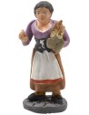 Donna con pane 10 cm Mondo Presepi