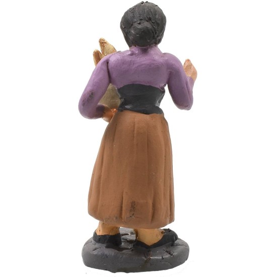 Donna con pane 10 cm Mondo Presepi