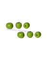 6 green apples set