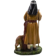 Viajero oriental con perro en resina pintada 10 2