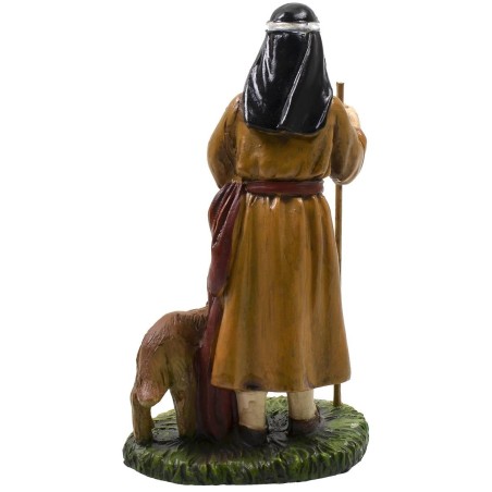 Viajero oriental con perro en resina pintada 10