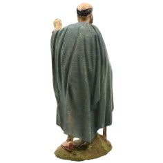 Uomo con lanterna in resina dipinta 10 cm serie economica Landi 2