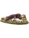 Sleeper with sheep in painted resin 10 cm Landi economic series