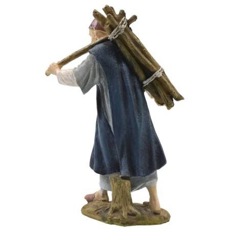 Boscaiolo orientale in resina dipinta 10 cm serie economica