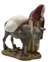 Wayfarer with donkey in painted resin 12 cm Landi economic