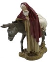 Wayfarer with donkey in painted resin 12 cm Landi economic