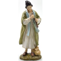 Flautista oriental de resina pintada 12 cm serie económica Landi