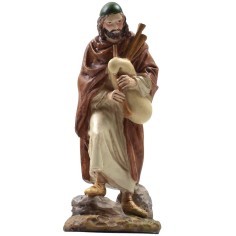 Pastor con zampoña en resina pintada 12 cm serie económica Landi